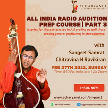 Load image into Gallery viewer, ALL INDIA RADIO (AIR) Audition Prep Course - Part 3