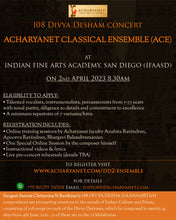 Load image into Gallery viewer, Registration for 108 Divya Desha Acharyanet Ensemble Presentations for USA Based Festivals