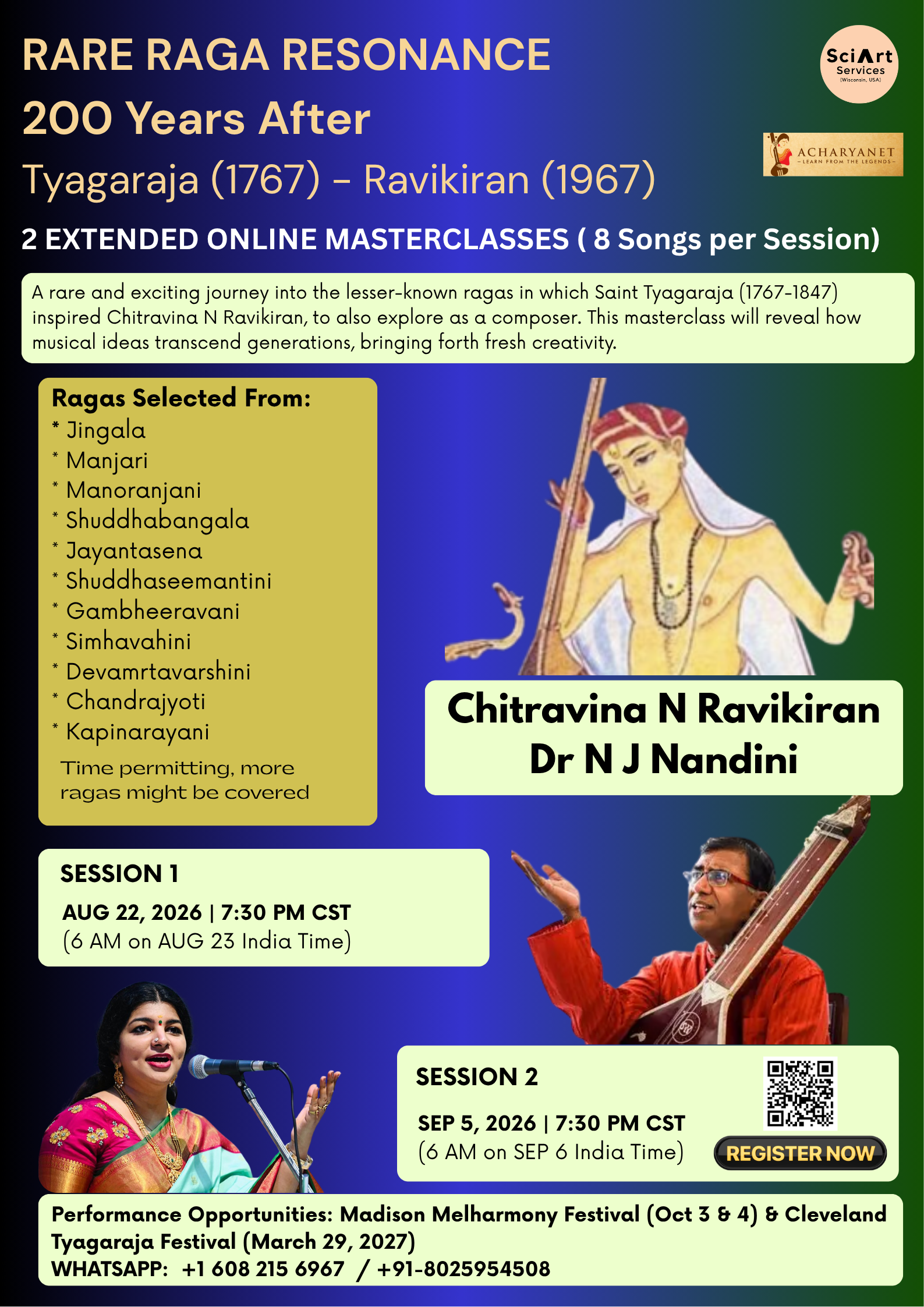RARE RAGA RESONANCE Masterclass by Chitravina N Ravikiran & Dr N J Nandini