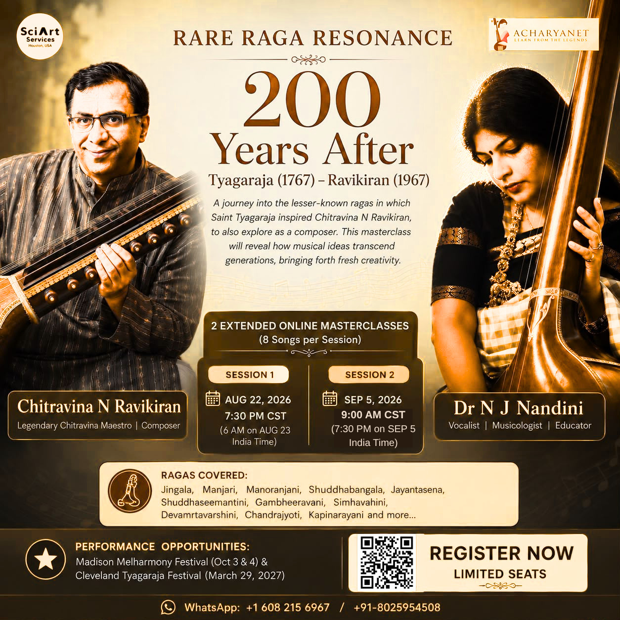 RARE RAGA RESONANCE Masterclass by Chitravina N Ravikiran & Dr N J Nandini