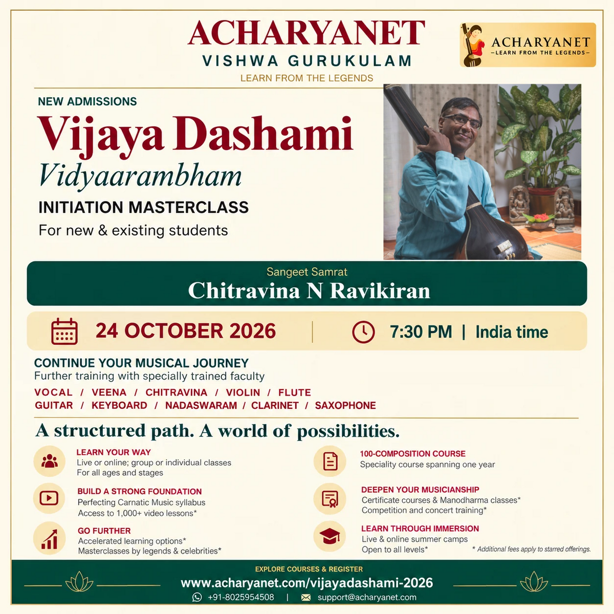 Acharyanet VISHWA GURUKULAM 2026: Admissions Starting from  Vijaya Dashami
